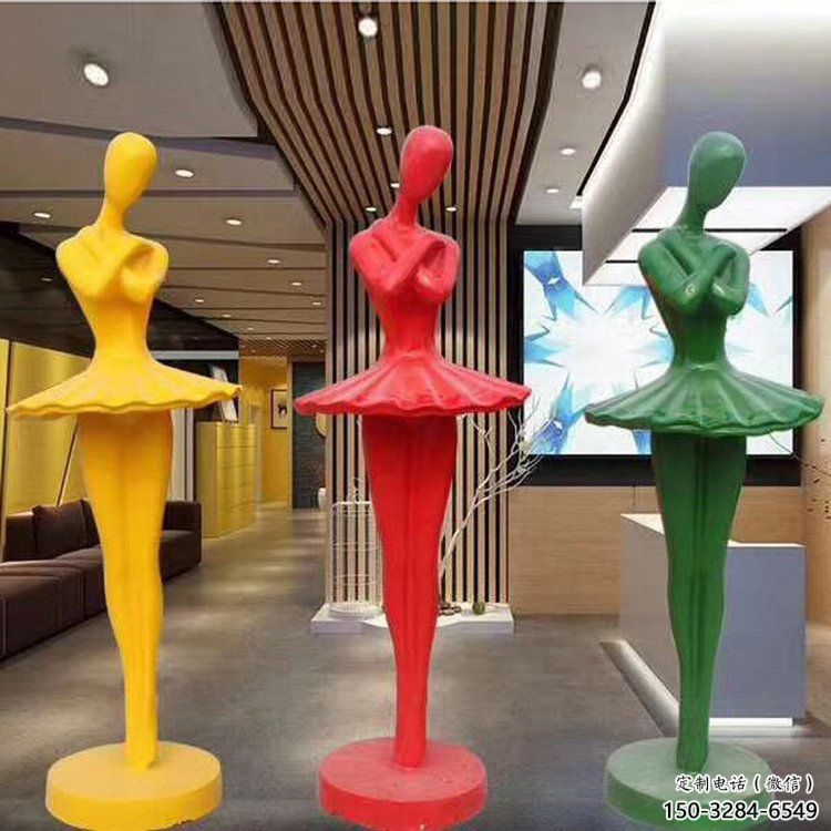 舞女雕塑廠家，公園廣場(chǎng)人物擺件，彩繪工藝制作