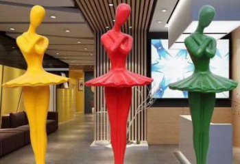 舞女雕塑廠家，公園廣場人物擺件，彩繪工藝制作