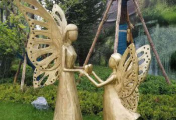 小精靈雕塑廠家，公園玻璃鋼人物，仿銅卡通雕塑
