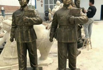 雷鋒雕塑廠家，玻璃鋼革命人物雕塑，紀(jì)念主題雕塑