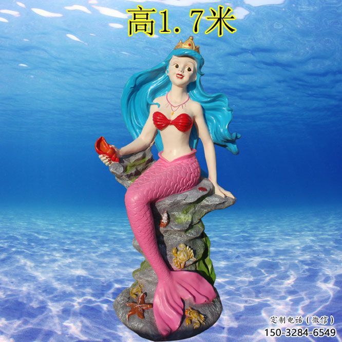 美人魚雕塑廠家，卡通人物小品，玻璃鋼影視劇動漫雕塑