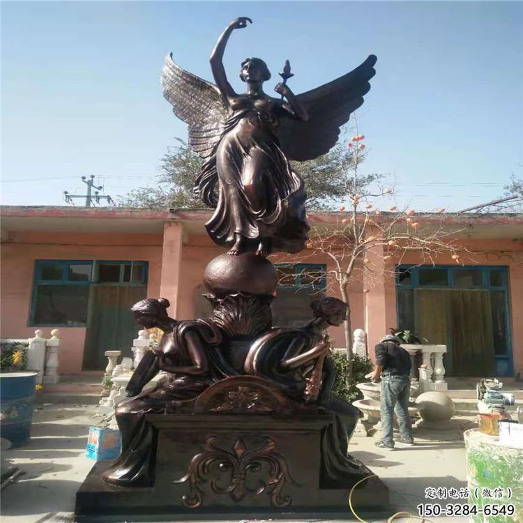 勝利女神雕塑廠家，房地產(chǎn)廣場雕塑擺件，西方人物雕塑小品