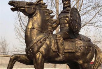 騎兵雕塑廠家，蒙古騎馬人雕塑，古代人物小品