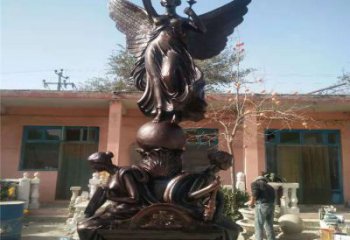 勝利女神雕塑廠家，房地產(chǎn)廣場雕塑擺件，西方人物雕塑小品