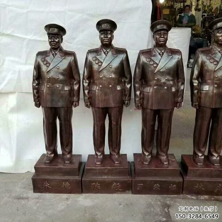 元帥人物雕塑，革命主題雕塑，仿銅元帥人物雕塑廠家