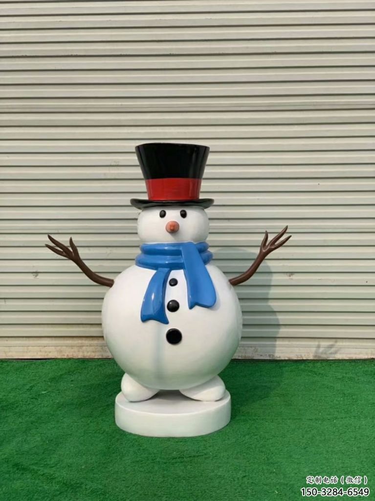 雪人雕塑廠家，圣誕節(jié)人物小品，幼兒園卡通雕塑