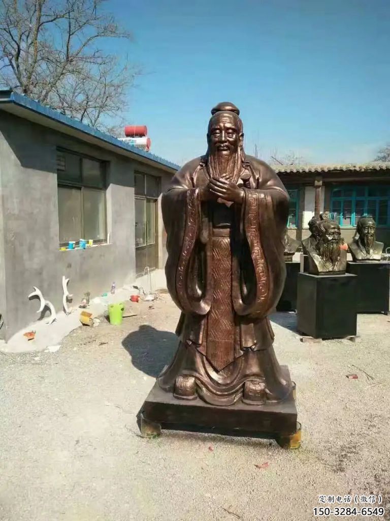 孔子雕塑廠家，古代人物小品，校園孔子雕塑制作