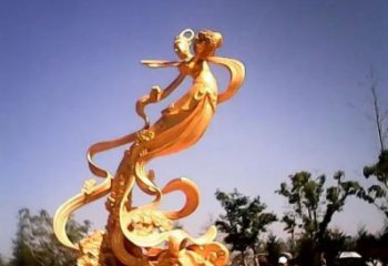 天女散花雕塑廠家，古代神話(huà)人物小品，廣場(chǎng)雕塑擺件