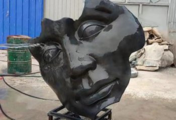 人臉雕塑廠家，抽象人頭像雕塑，抽象人臉雕塑制作