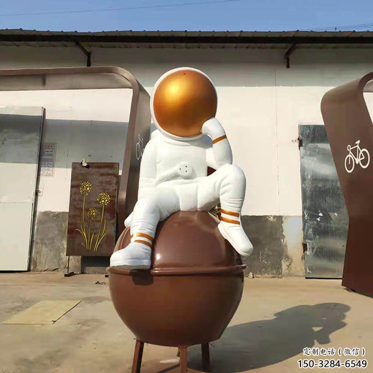 太空人雕塑廠家，航天主題雕塑，大型太空人雕塑小品