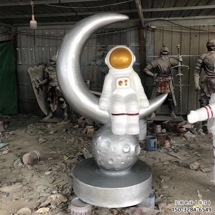 外星人雕塑廠家，現(xiàn)代航天人物小品，玻璃鋼外星人雕塑廠