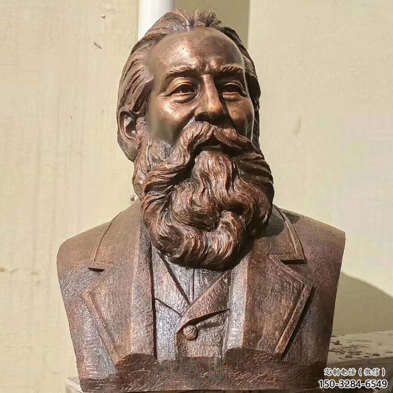 達(dá)爾文雕塑廠家，科學(xué)家人物小品，西方仿銅達(dá)爾文人頭像雕塑