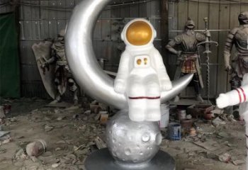 外星人雕塑廠家，現(xiàn)代航天人物小品，玻璃鋼外星人雕塑廠
