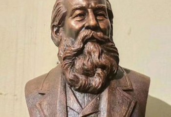 達(dá)爾文雕塑廠家，科學(xué)家人物小品，西方仿銅達(dá)爾文人頭像雕塑