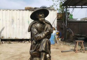 漁翁雕塑廠家，老頭釣魚雕塑，民俗漁翁雕塑制作