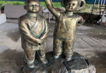 仿銅雕塑廠家，公園雕塑小品，仿銅公園雕塑