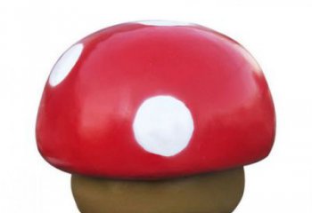 蘑菇雕塑廠家，創(chuàng)意蔬菜擺件，玻璃鋼蘑菇雕塑小品