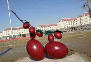 紅棗雕塑廠家，仿真瓜果擺件，廣場園林小品雕塑