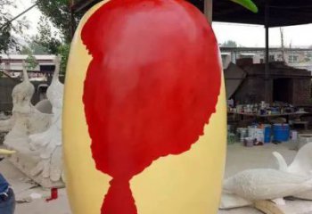 大棗雕塑廠家，仿真瓜果標(biāo)識(shí)，彩繪玻璃鋼大棗雕塑