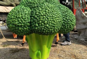 西藍(lán)花雕塑廠家，仿真蔬菜擺件，園林仿真彩繪工藝小品