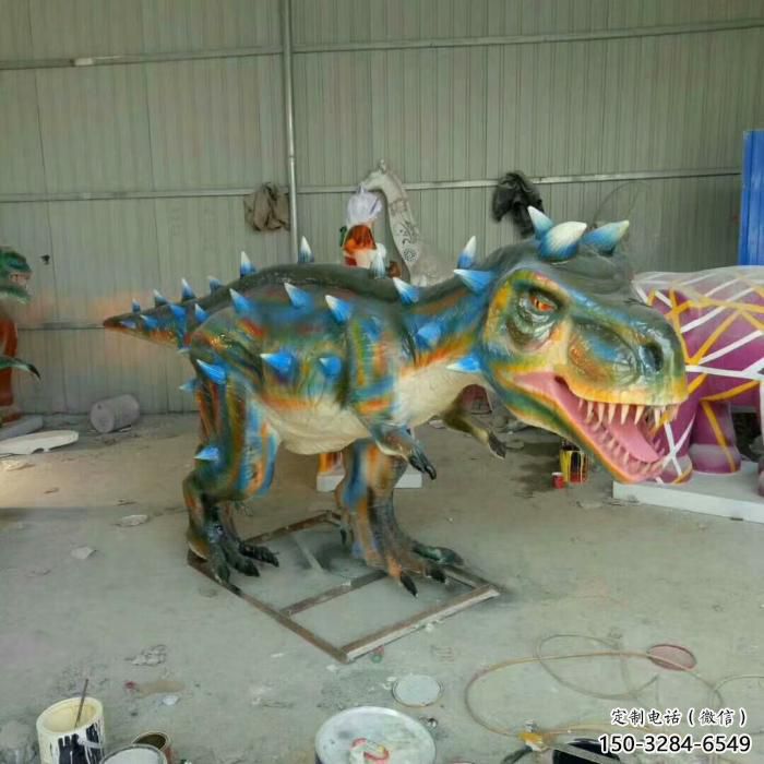 恐龍雕塑廠家，抽象動物擺件，大型玻璃鋼恐龍雕塑廠