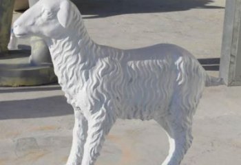 山羊雕塑廠家，仿真動(dòng)物小品，玻璃鋼園林景觀小品