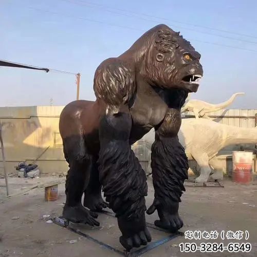 大猩猩雕塑廠家，大型動(dòng)物雕塑，仿真大猩猩雕塑廠家