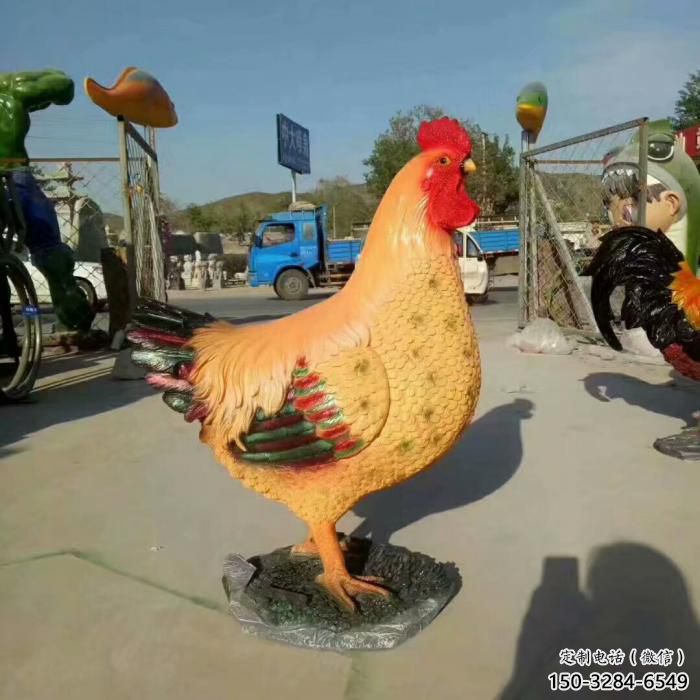 雞雕塑廠家，景觀動(dòng)物小品，仿真雞雕塑制作