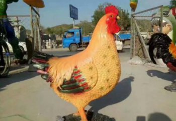 雞雕塑廠家，景觀動物小品，仿真雞雕塑制作
