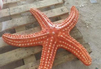 海星雕塑廠家，彩繪海洋生物小品，仿真海星雕塑擺件