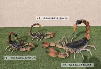 蝎子雕塑廠家，仿真蝎子雕塑擺件，園林彩繪動物