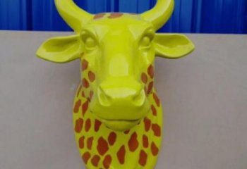 牛角雕塑廠家，壁掛動(dòng)物頭像，仿真牛角雕塑制作