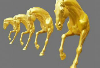 半身馬雕塑廠家，抽象動(dòng)物擺件，仿真半身馬雕塑制作