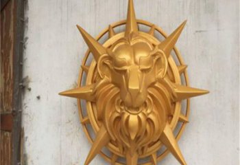 獅子頭雕塑廠家，壁掛動物頭像，玻璃鋼獅子頭雕塑廠