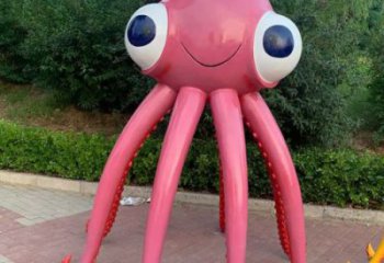 八爪魚雕塑廠家，卡通動物小品，玻璃鋼八爪魚雕塑廠