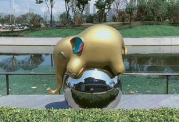 大象頭雕塑廠家，公園動物小品，戶外大象頭雕塑制作