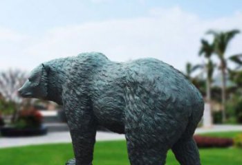 狗熊雕塑廠家，仿古動物小品，玻璃鋼狗熊雕塑制作廠