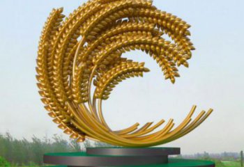城市麥穗雕塑廠(chǎng)家 風(fēng)景區(qū)彩繪雕塑 抽象擺件