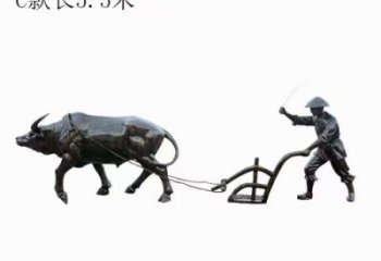 廣場(chǎng)農(nóng)耕牛雕塑廠家 公園仿真雕塑 抽象擺件