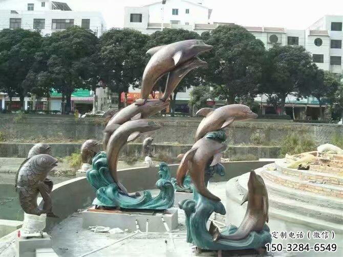 古銅色海豚雕塑廠家 大型城市雕塑 商業(yè)街?jǐn)[件 古銅色海豚雕塑廠家 大型城市雕塑 商業(yè)街?jǐn)[件