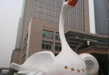 城市天鵝雕塑 風(fēng)景區(qū)彩繪雕塑 抽象擺件