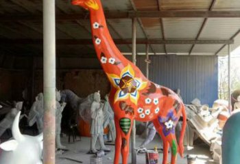 商場長頸鹿雕塑 仿真動物雕塑 店門口小品