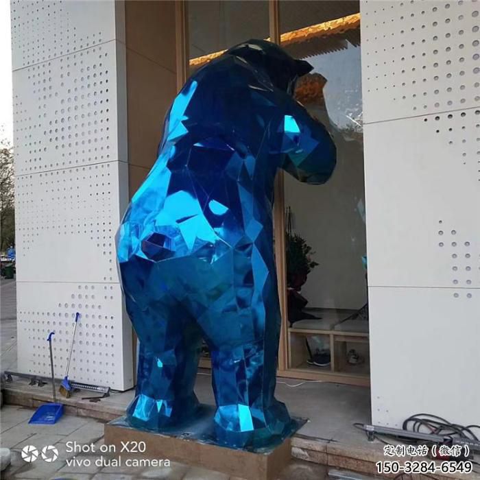 彩繪北極熊雕塑 仿真動物雕塑 步行街擺件 彩繪北極熊雕塑 仿真動物雕塑 步行街擺件