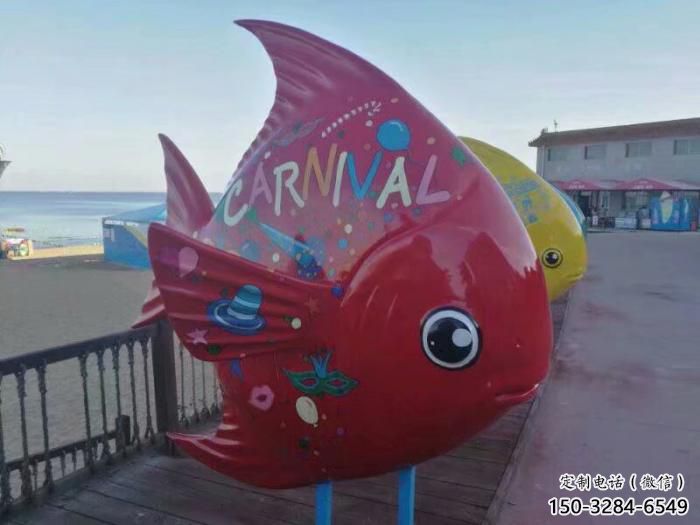 彩繪金魚(yú)雕塑 仿真海洋生物雕塑 步行街?jǐn)[件 彩繪金魚(yú)雕塑 仿真海洋生物雕塑 步行街?jǐn)[件