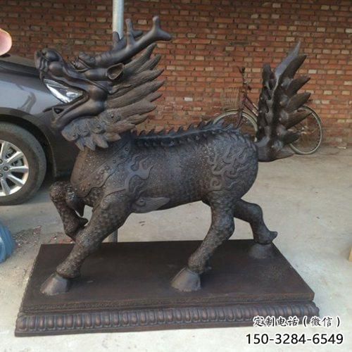 古銅色獨角獸雕塑 大型城市雕塑 商業(yè)街擺件 古銅色獨角獸雕塑 大型城市雕塑 商業(yè)街擺件