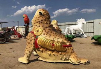 仿真金蟾雕塑 店門口園林雕塑 招財(cái)動物小品