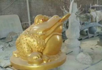 商業(yè)街金蟾雕塑 售樓處動物雕塑 招財(cái)擺件