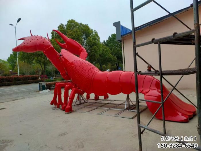 抽象龍蝦雕塑 店門(mén)口彩繪雕塑 步行街?jǐn)[件 抽象龍蝦雕塑 店門(mén)口彩繪雕塑 步行街?jǐn)[件