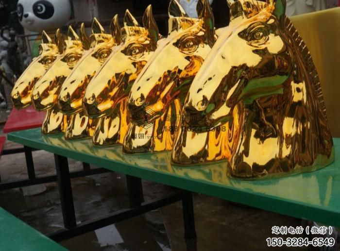 抽象馬頭雕塑 店門口彩繪雕塑 步行街?jǐn)[件 抽象馬頭雕塑 店門口彩繪雕塑 步行街?jǐn)[件