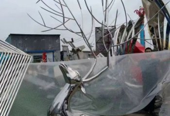 廣場鹿頭雕塑 公園仿真雕塑 抽象擺件